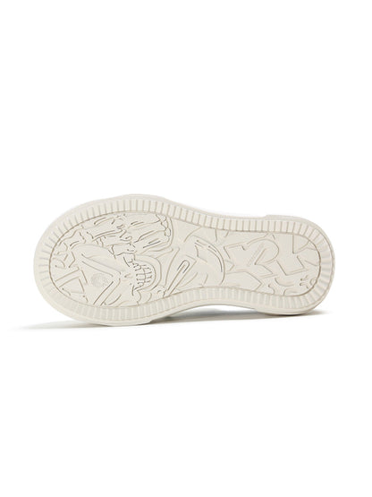 Graffiti Print Canvas Platform Sneakers