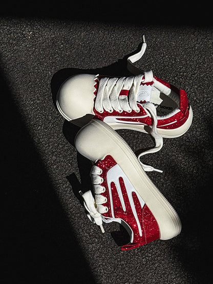 Jagged-Edge Chunky Platform Sneakers