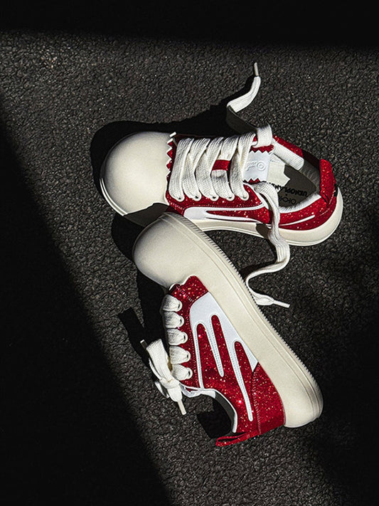 Jagged-Edge Chunky Platform Sneakers