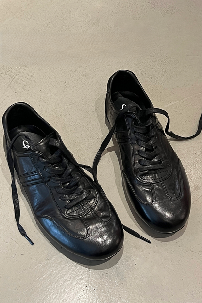 Washed Horsehide Trainer Sneakers