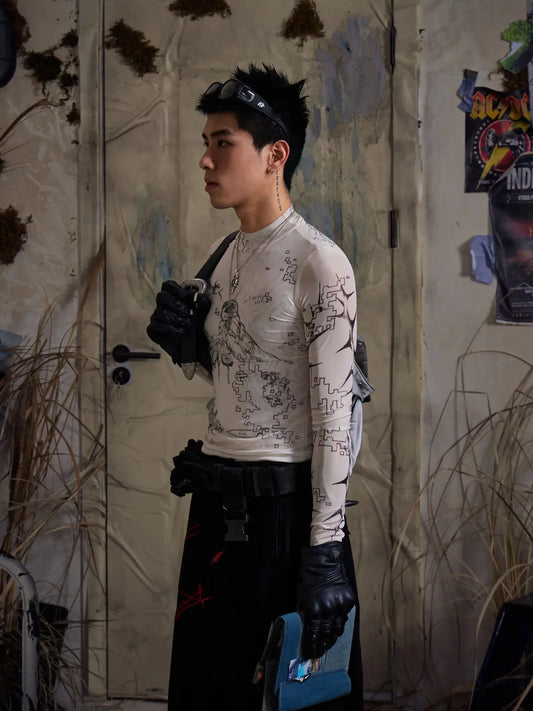 EMO "Digital Fracture" Graphic Sweatshirt