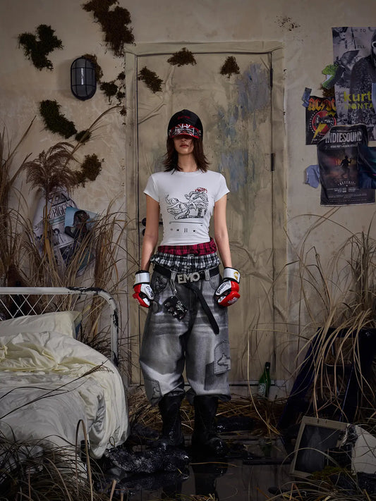 EMO "Resilient Spirit" Ribbed Cropped Tee