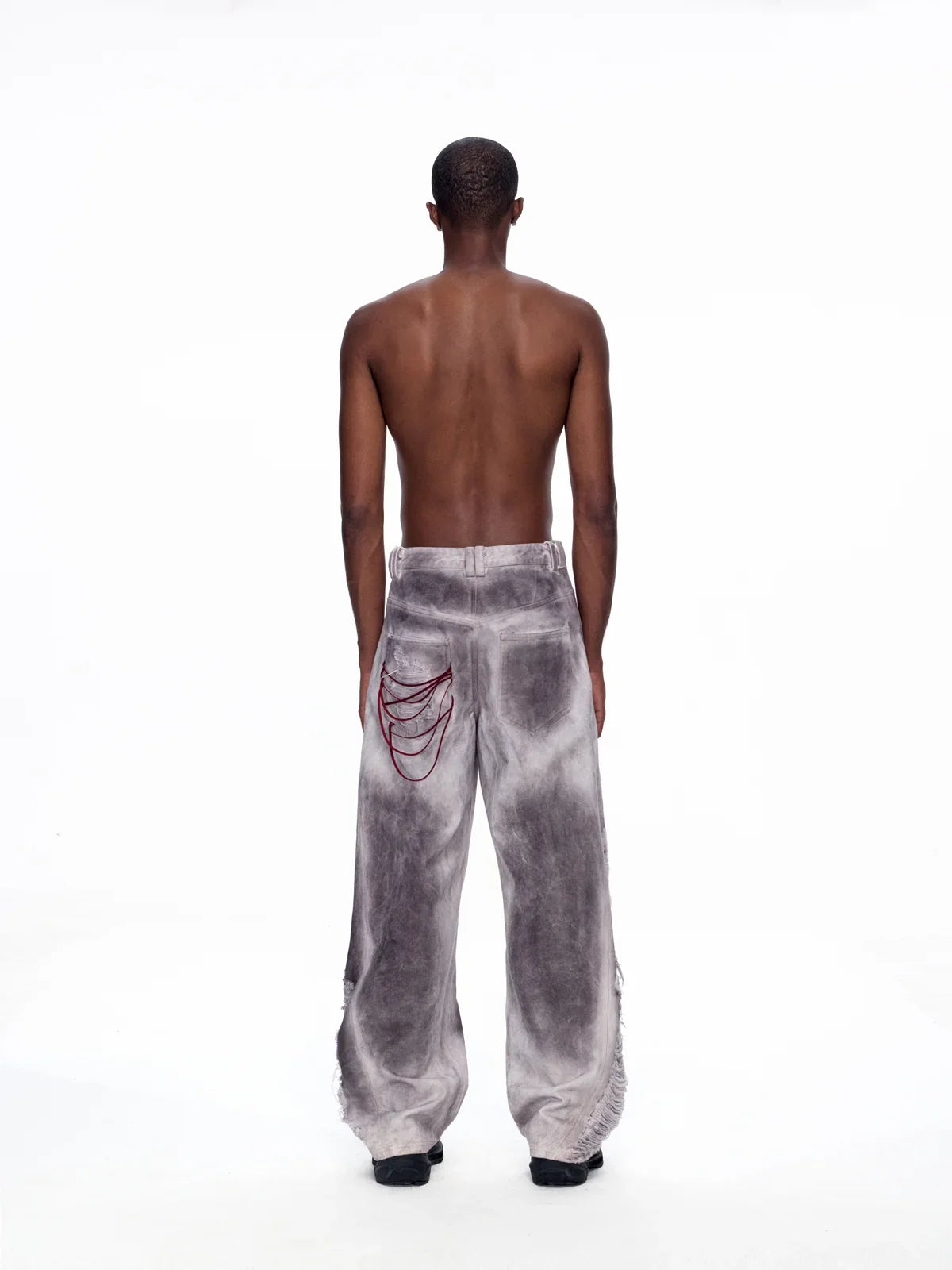 EMO "Cyber Bruise" Distressed A-Line Jeans