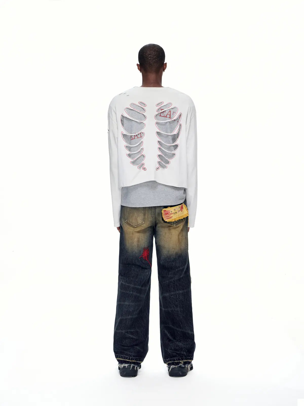 EMO "Keyboard Warrior" Distressed Straight Jeans