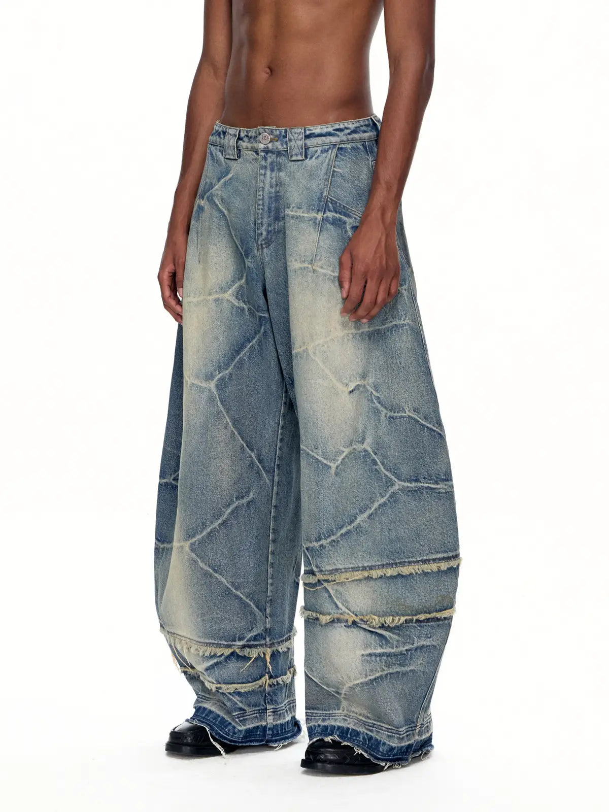 EMO "Circuit Burn" Curved Jeans