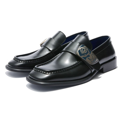 Rose Crest Leather Loafers
