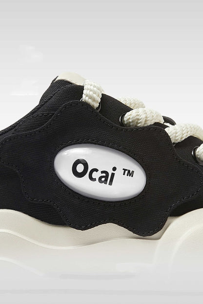 Black Smile Canvas Sneakers