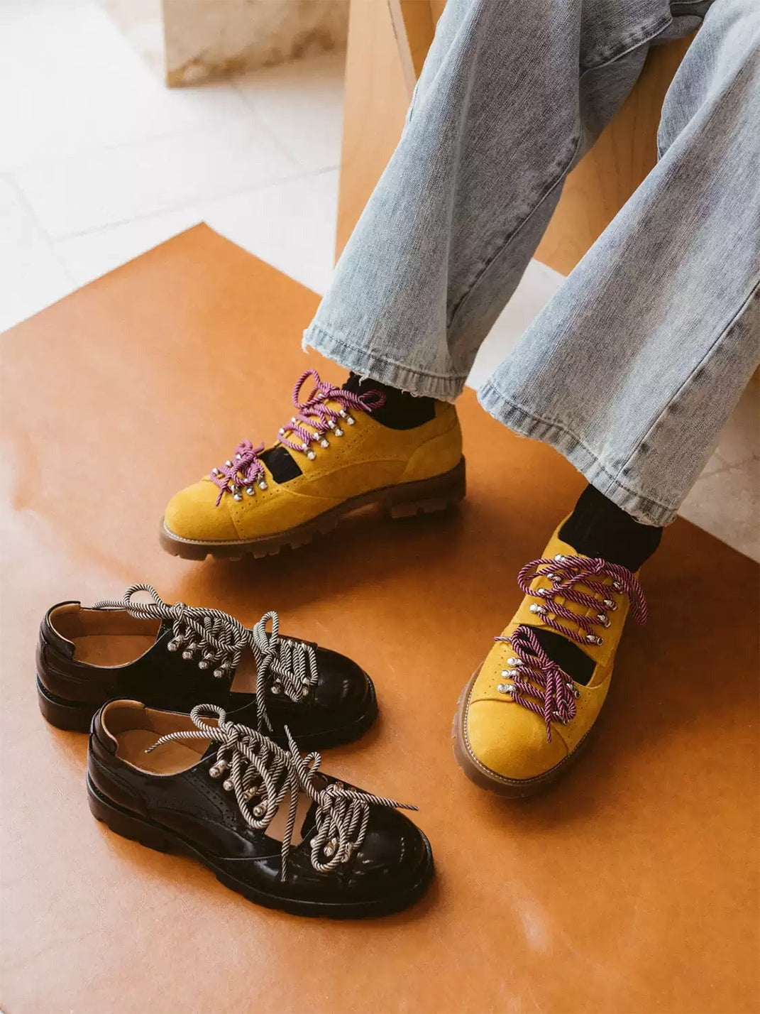 Cutout Workwear Derby Shoes