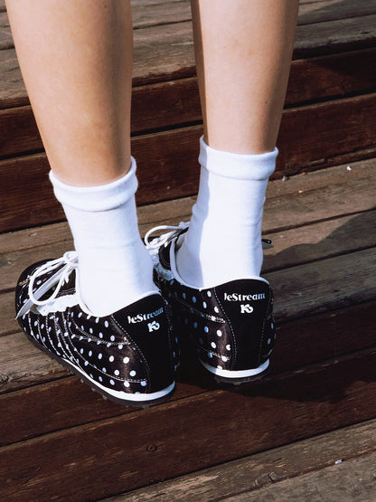 Polka-Dot Lace Wing Ballet Flats