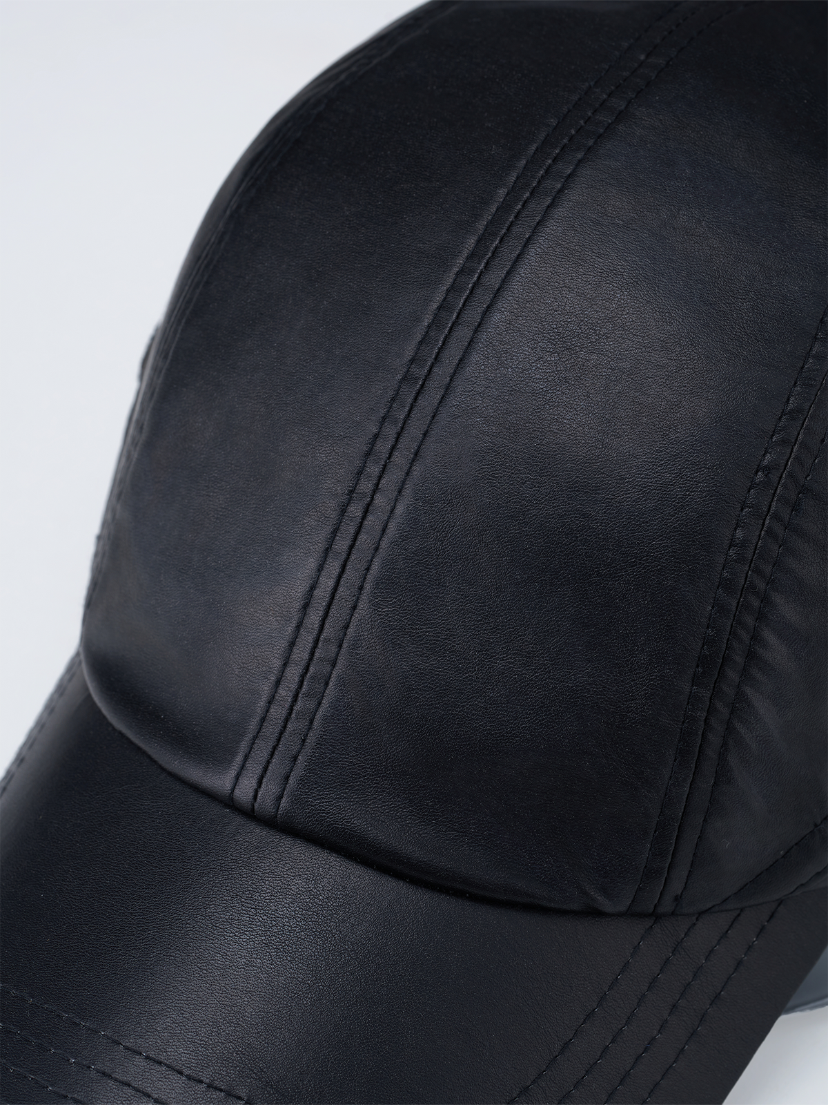 SANB Faux Leather Horned Baseball Cap