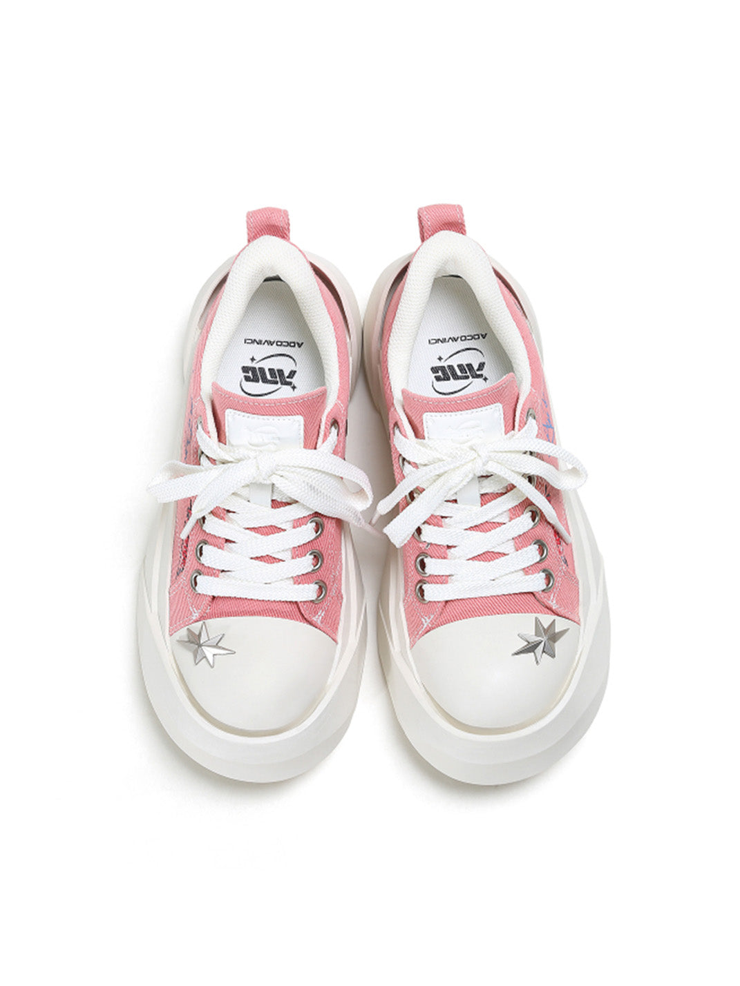 Graffiti Print Canvas Platform Sneakers