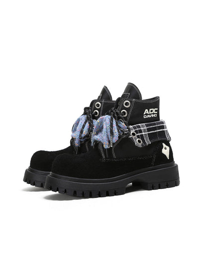 Black Stardust Oversized Boots