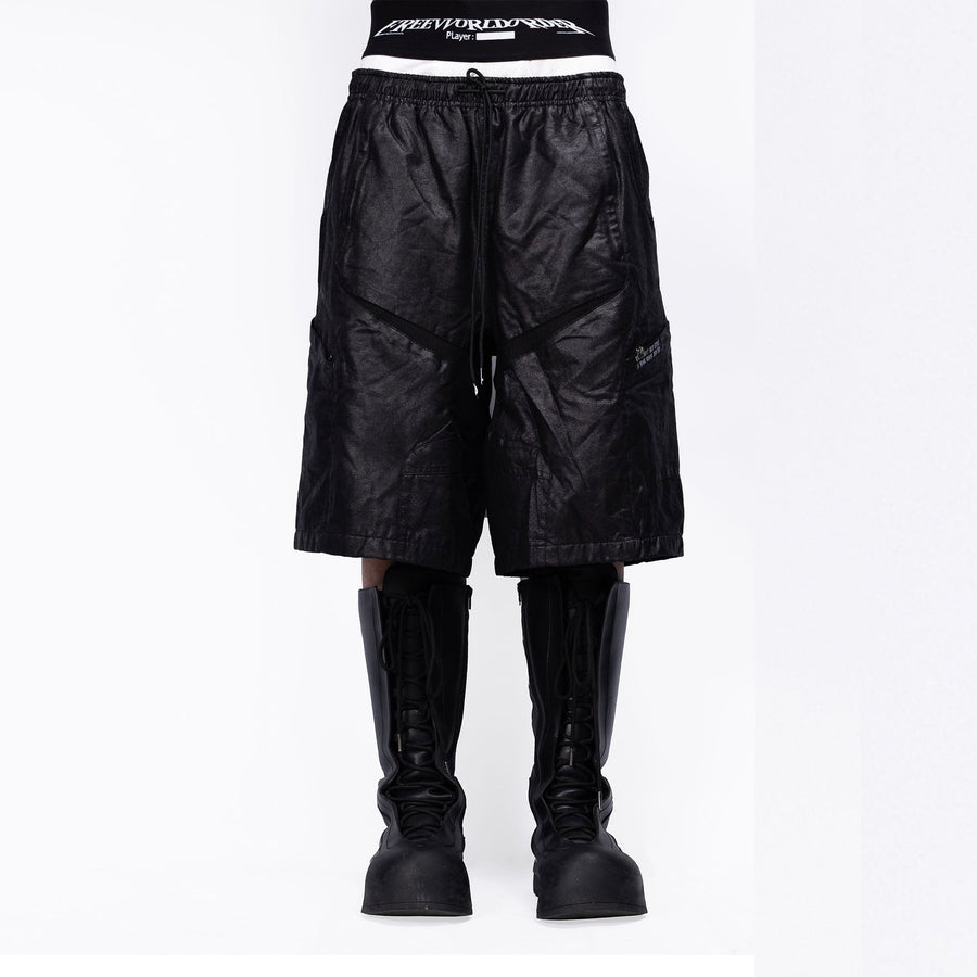FVVO Multi-Panel Glossy Shorts
