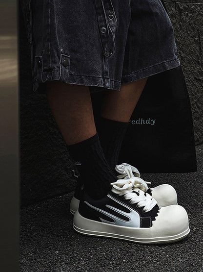 Jagged-Edge Chunky Platform Sneakers