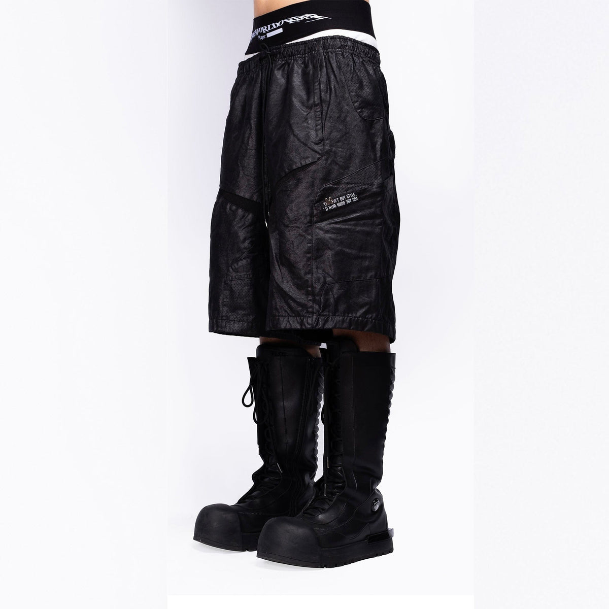 FVVO Multi-Panel Glossy Shorts