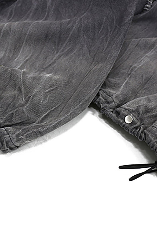RELABEL Gradient Wash Denim Panel Balloon Pants Gray