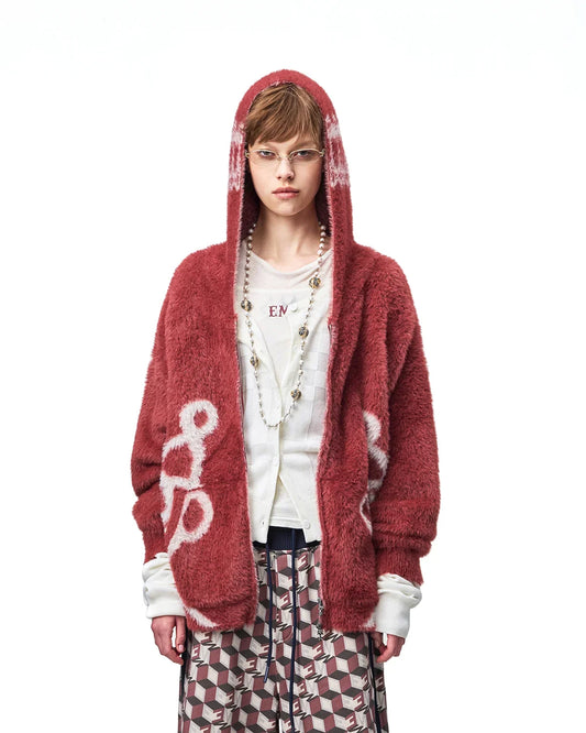 EMO Napoleonic Jacquard Hooded Cardigan