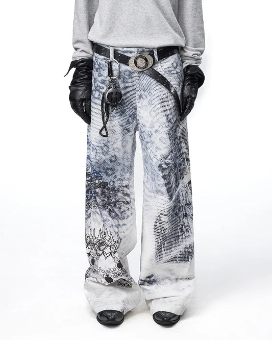 EMO Tatlin Tower Printed Straight-Leg Pants