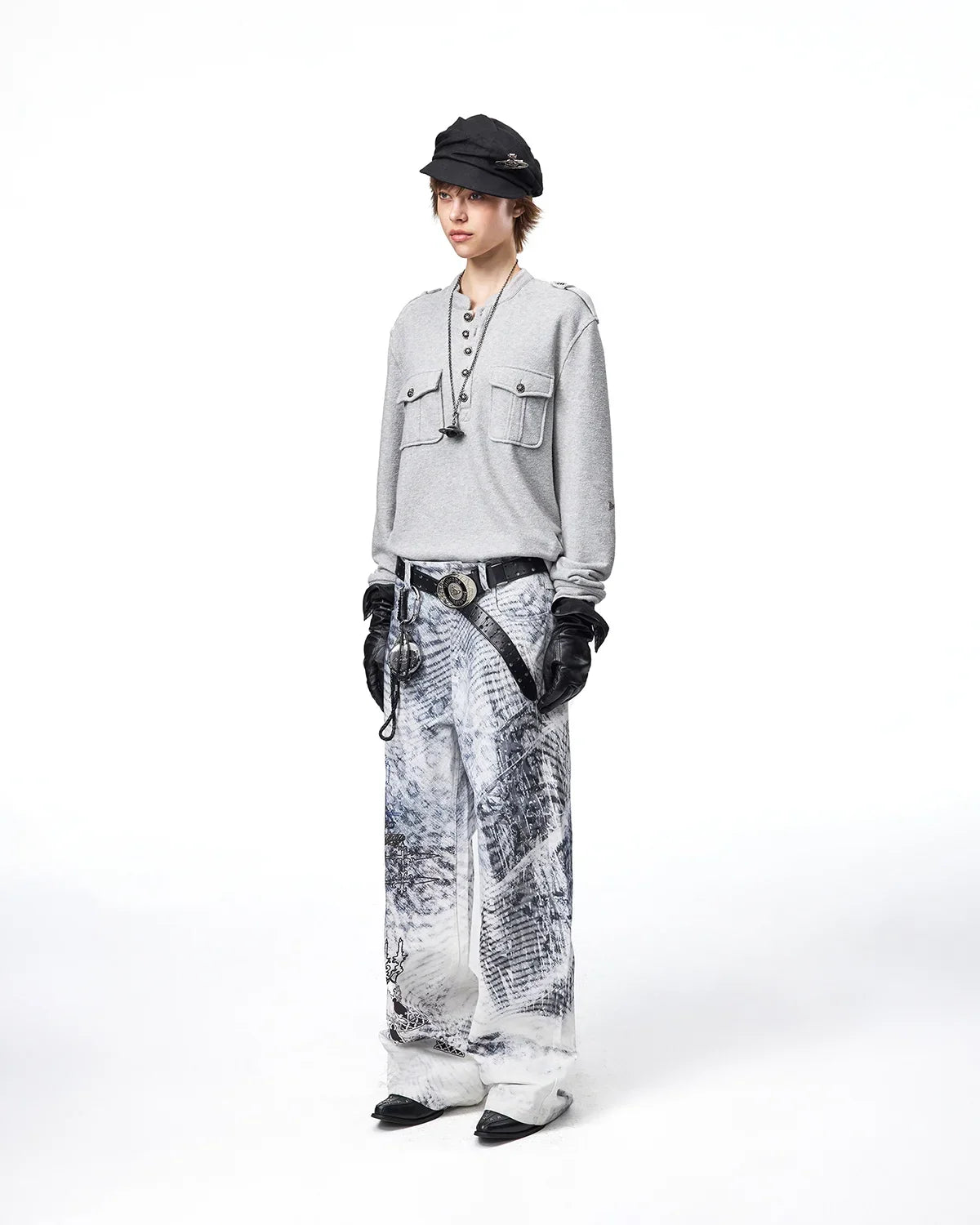 EMO Tatlin Tower Printed Straight-Leg Pants