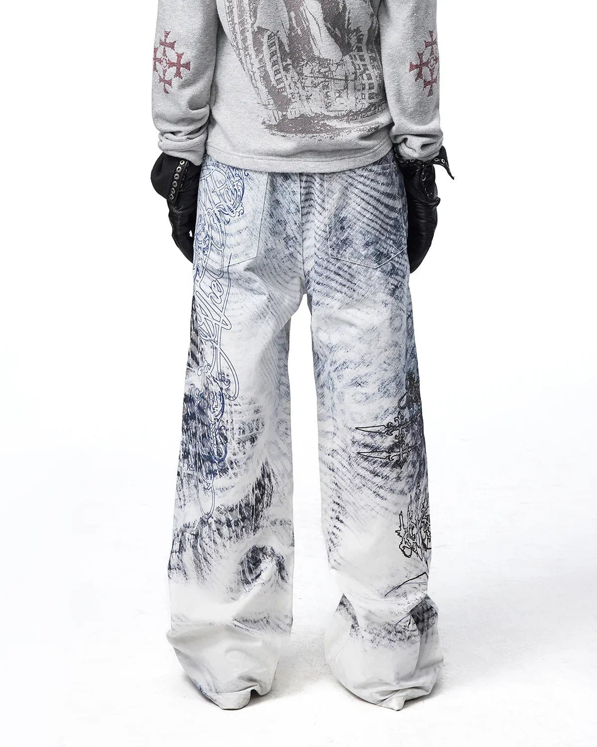 EMO Tatlin Tower Printed Straight-Leg Pants
