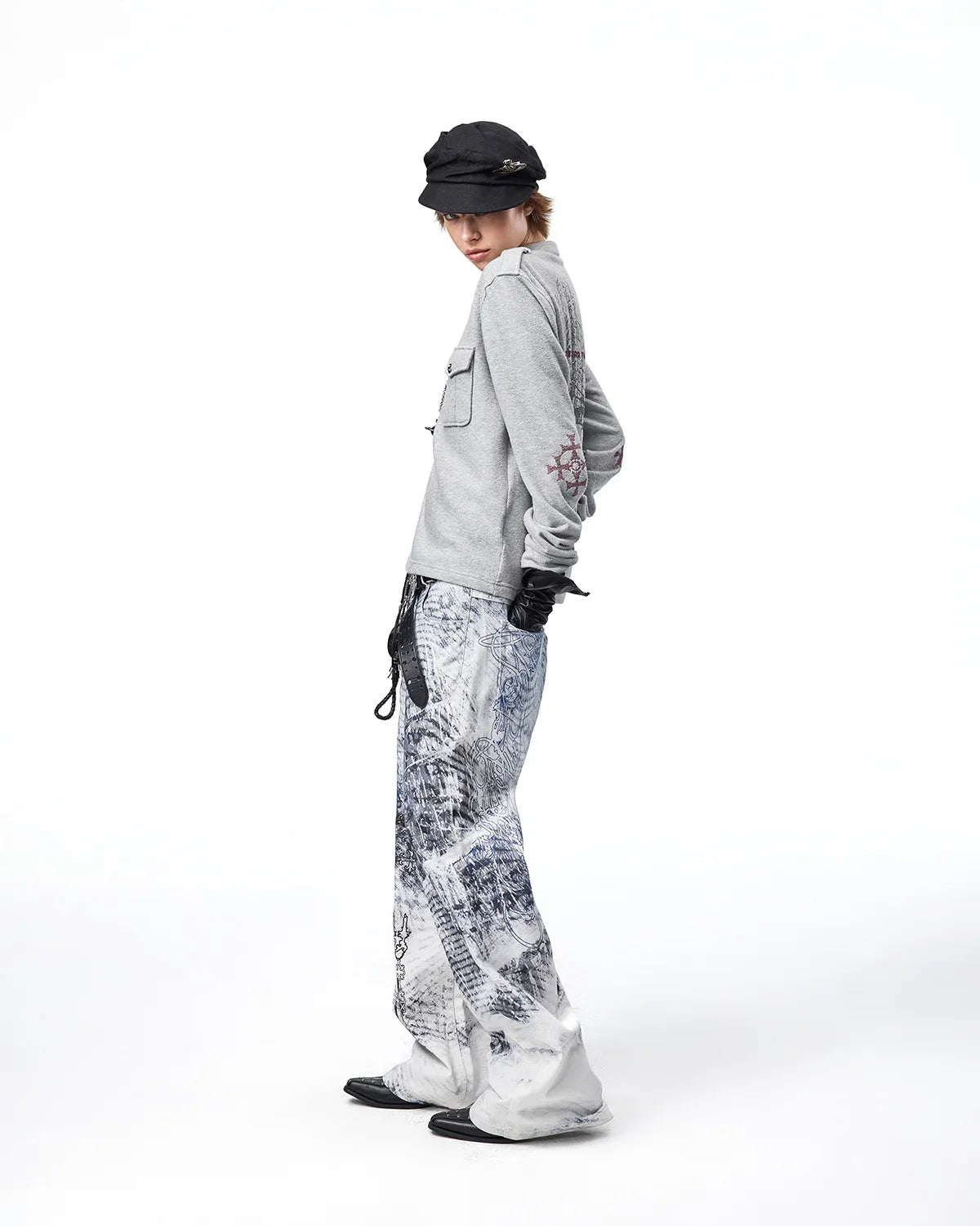EMO Tatlin Tower Printed Straight-Leg Pants