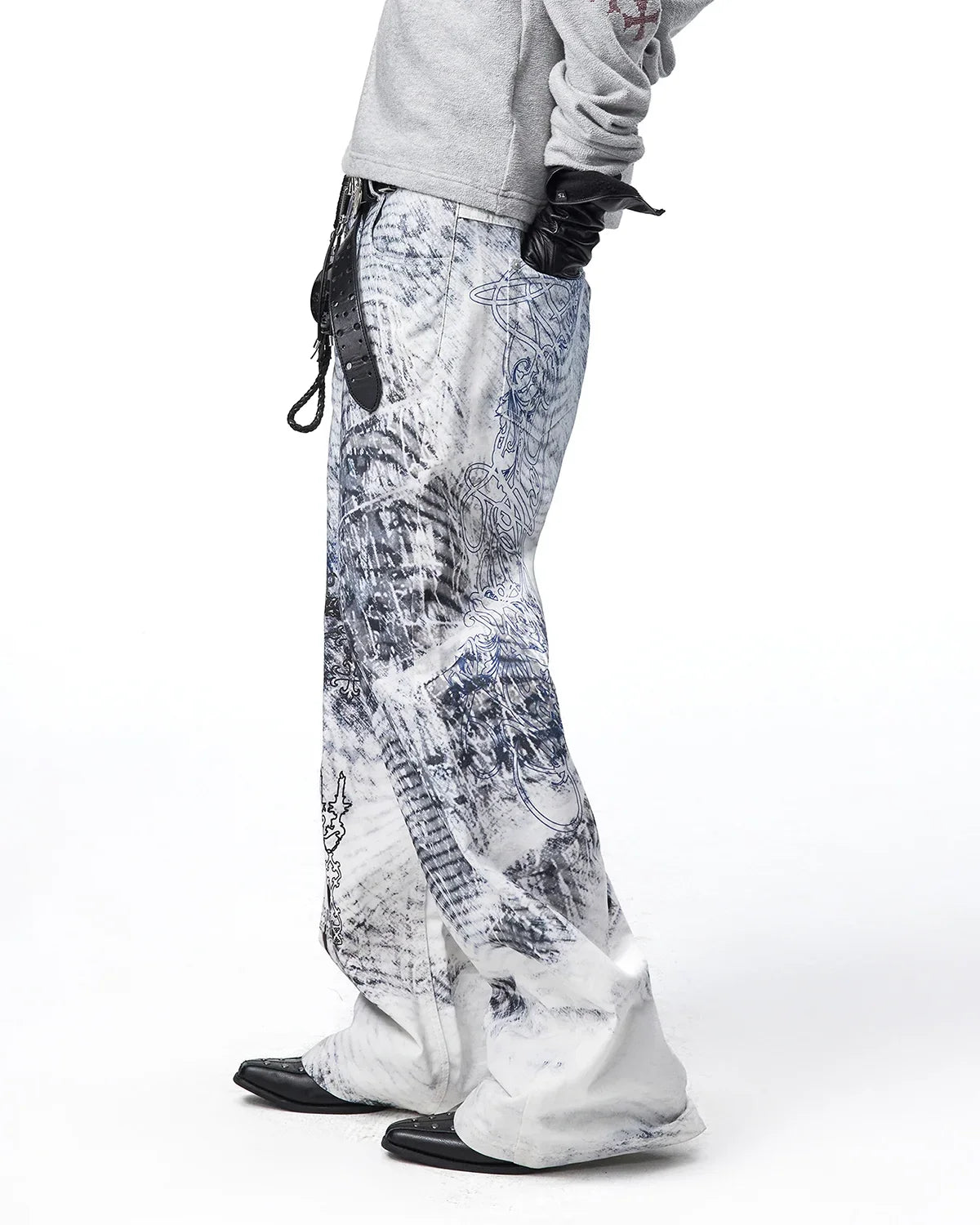 EMO Tatlin Tower Printed Straight-Leg Pants