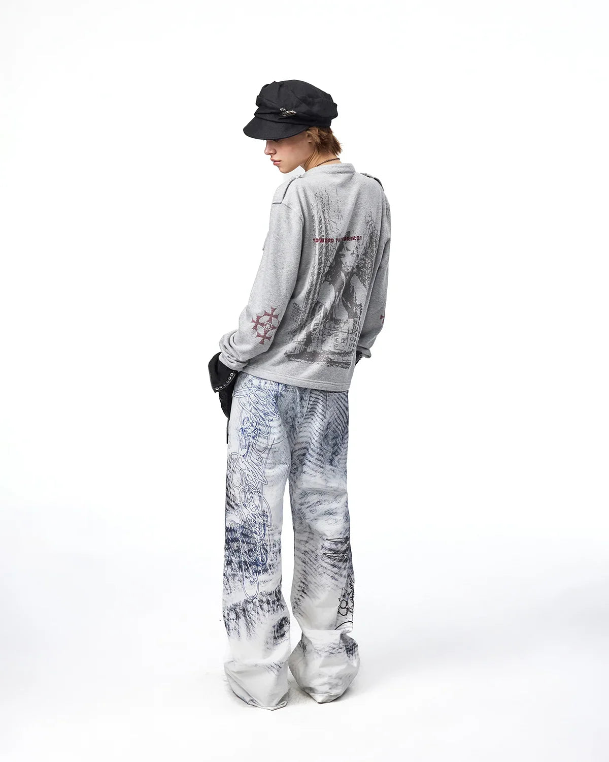 EMO Tatlin Tower Printed Straight-Leg Pants