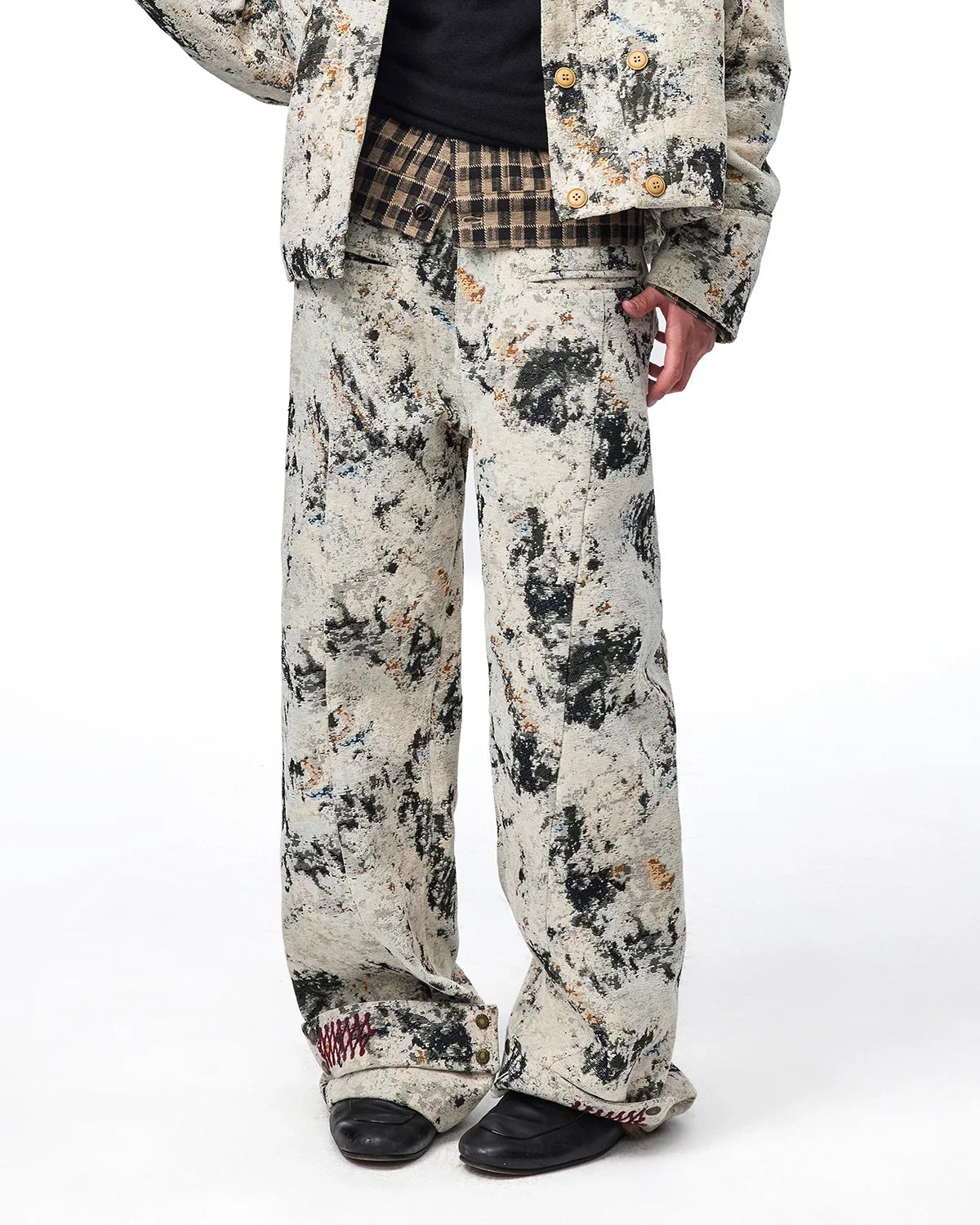 EMO Chenille Straight-Leg Pants