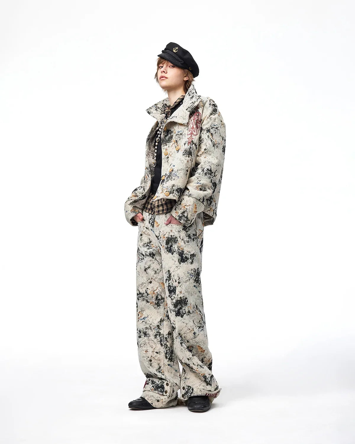 EMO Chenille Straight-Leg Pants