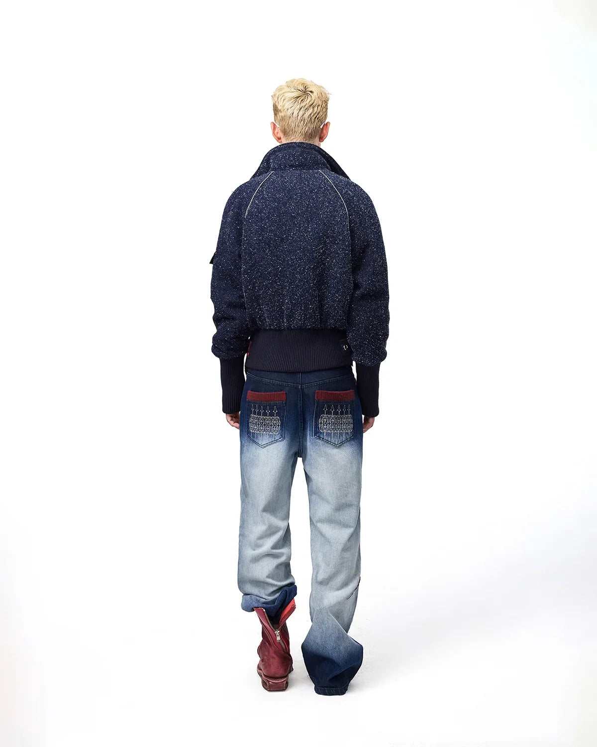 EMO Ribbed Collar Bomber Jacket