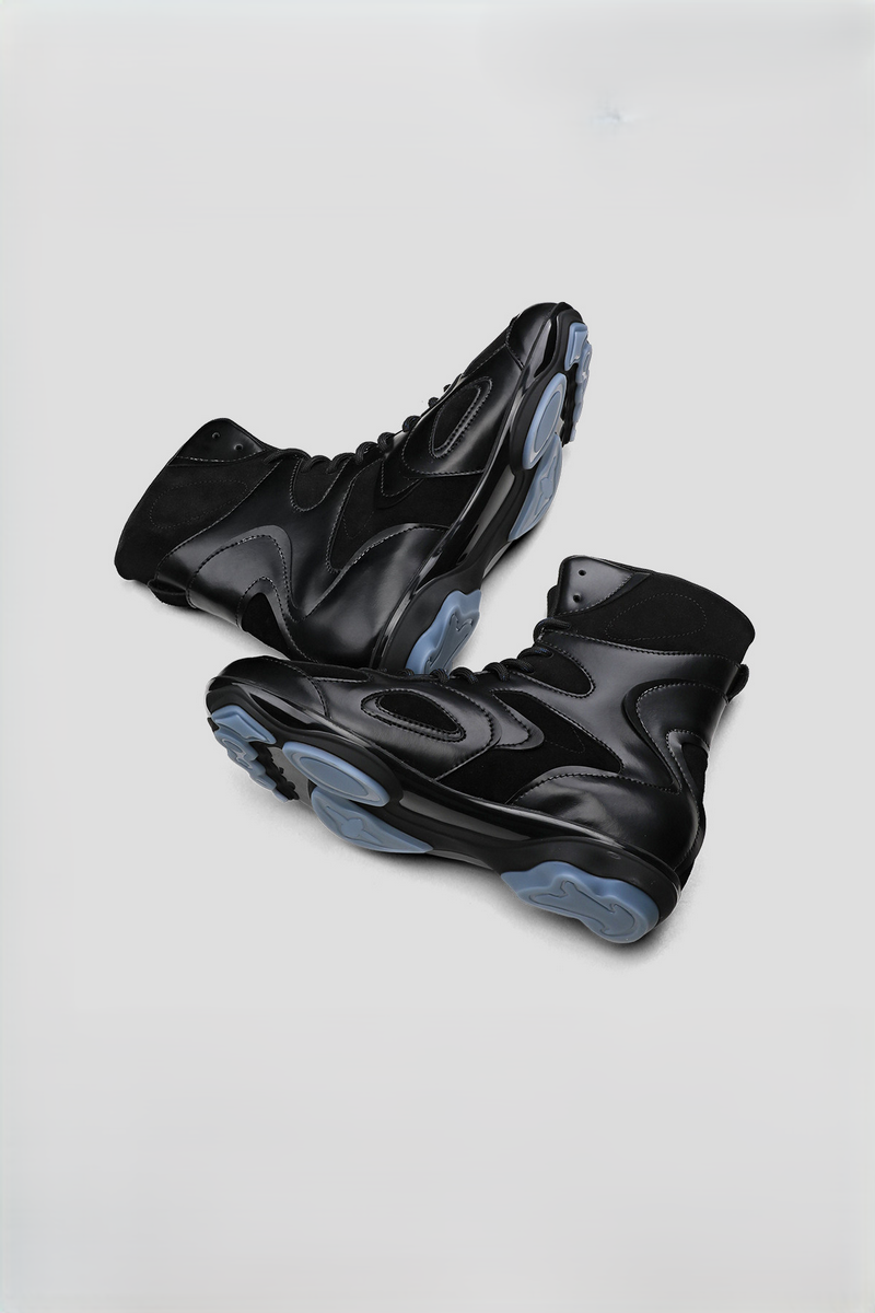 Paneled High Top Boxing Boots