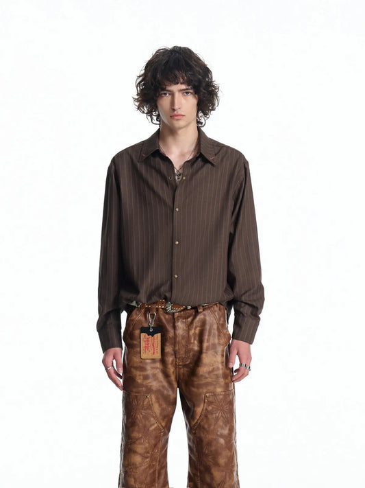 EMO "Mystic Jester" Striped TR Button-Down