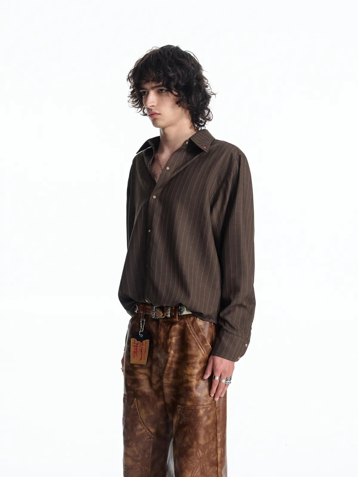 EMO "Mystic Jester" Striped TR Button-Down
