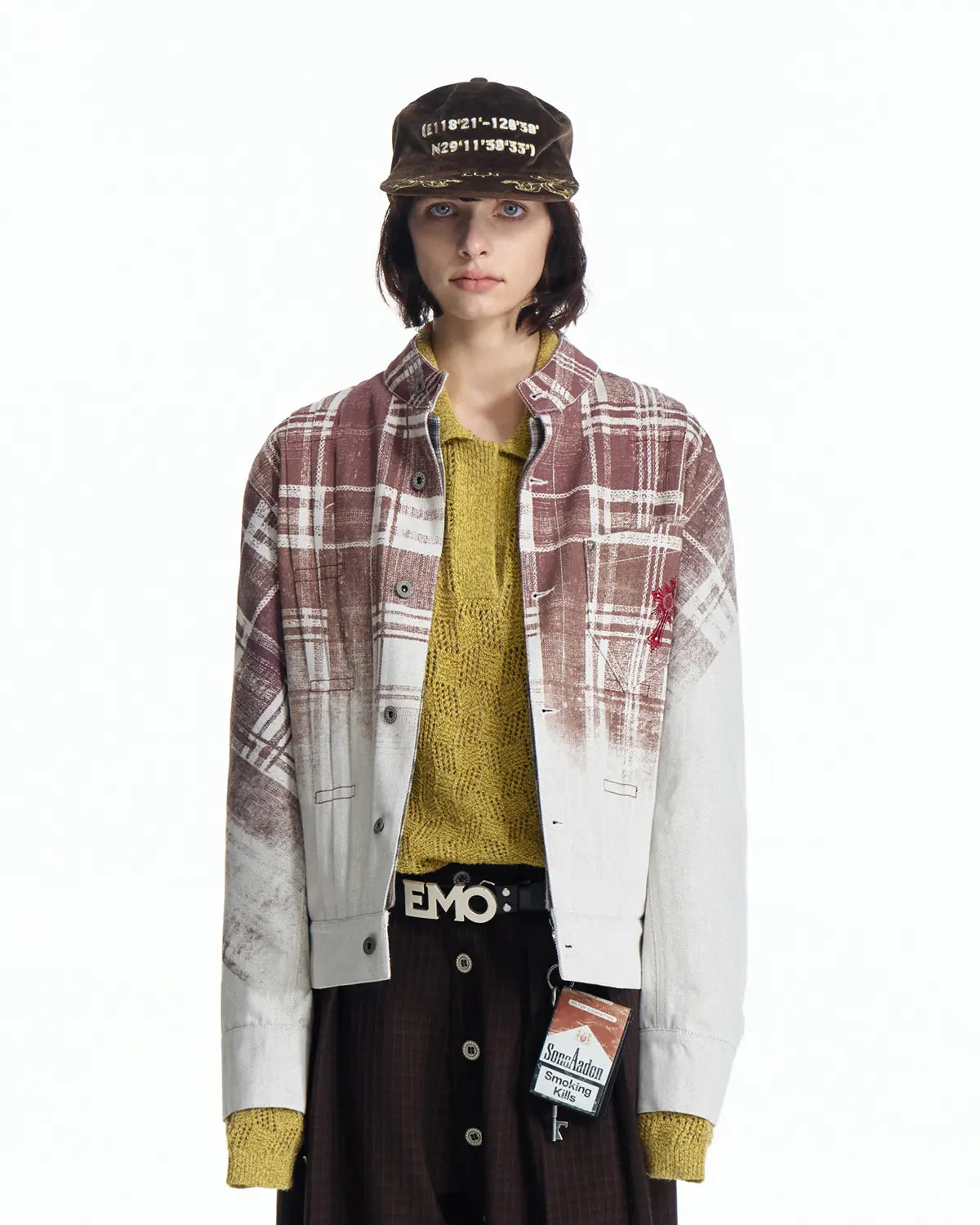 EMO Denim Embroidered Reversible Jacket (White)