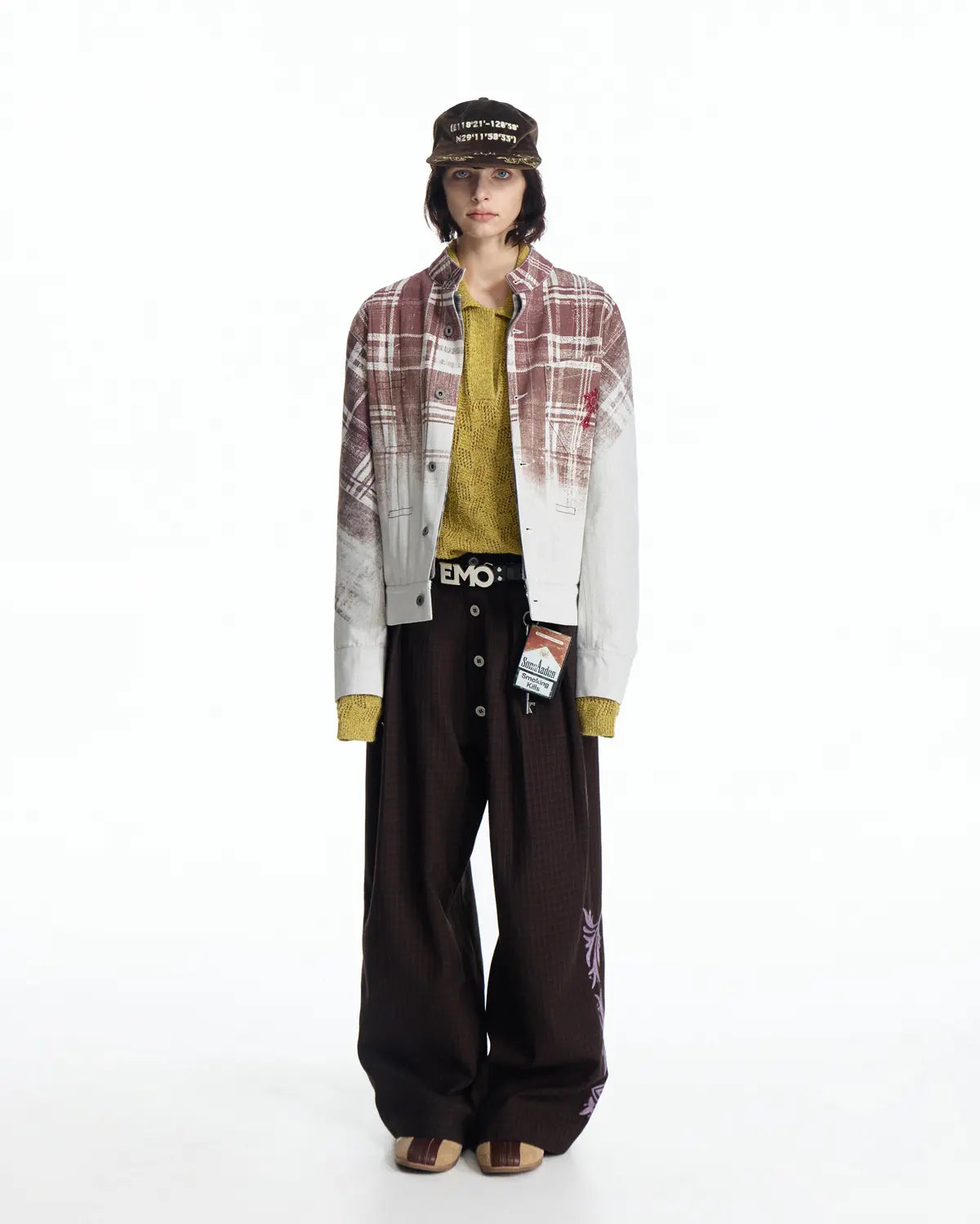 EMO Denim Embroidered Reversible Jacket (White)
