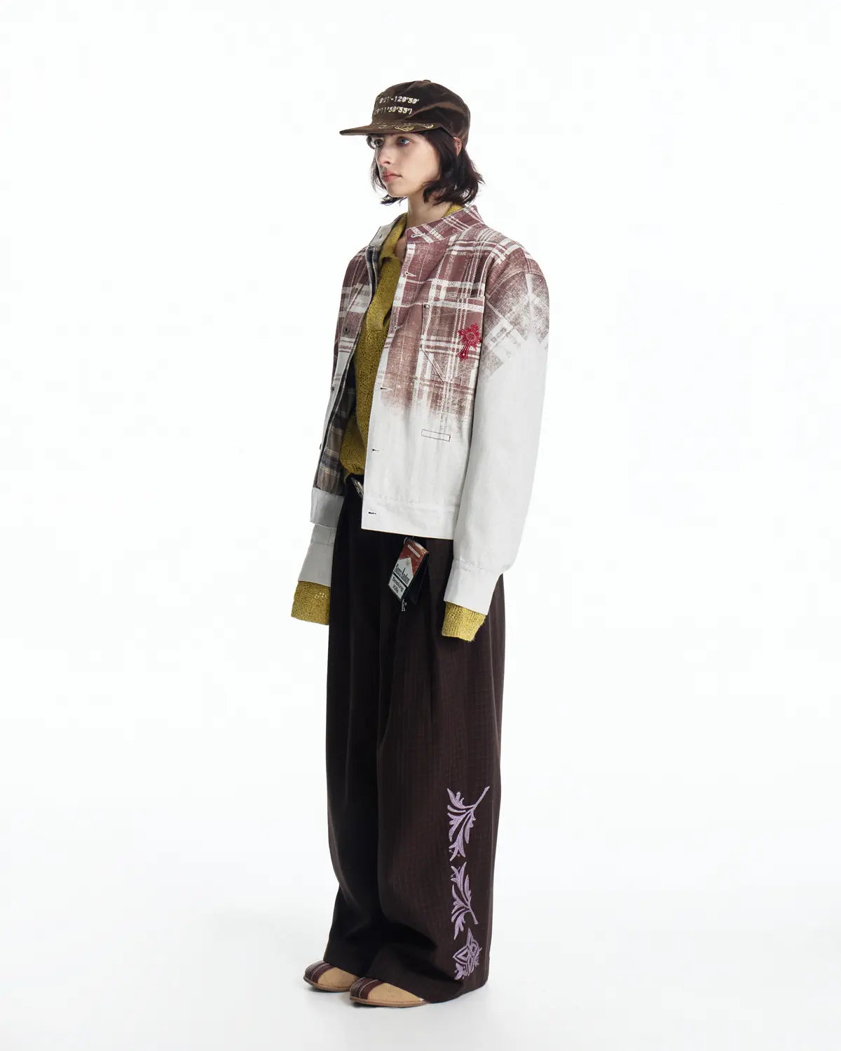 EMO Denim Embroidered Reversible Jacket (White)