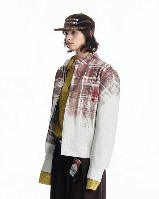EMO Denim Embroidered Reversible Jacket (White)