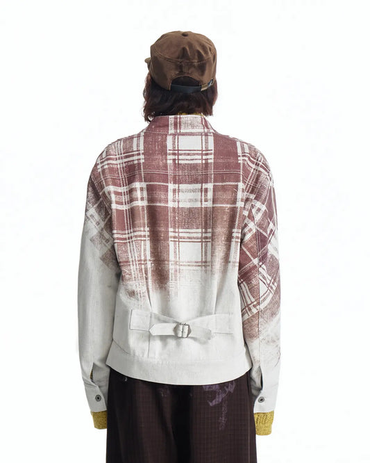 EMO Denim Embroidered Reversible Jacket (White)