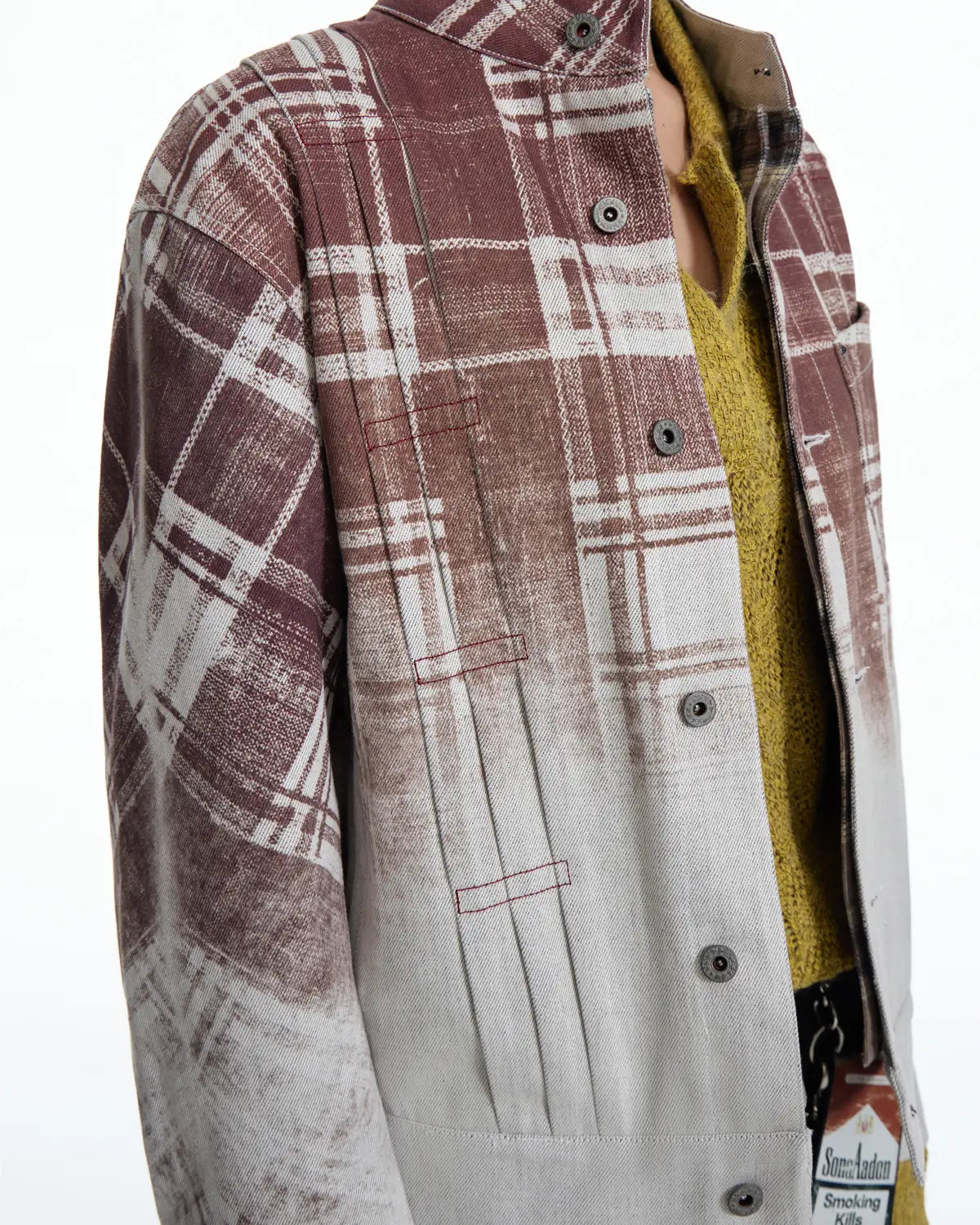 EMO Denim Embroidered Reversible Jacket (White)