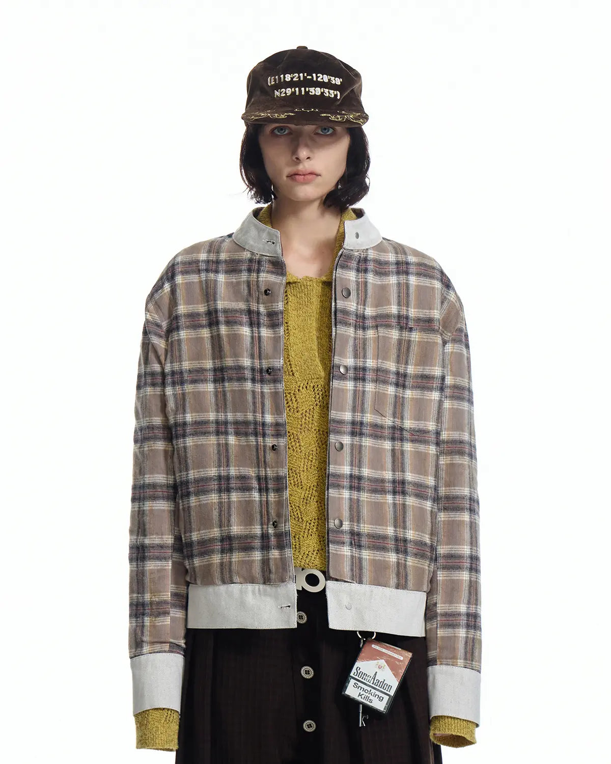 EMO Denim Embroidered Reversible Jacket (White)