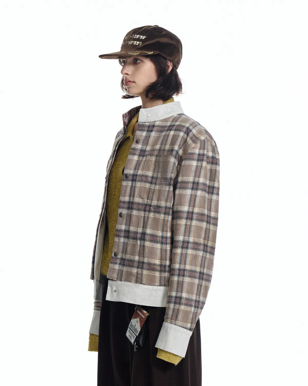 EMO Denim Embroidered Reversible Jacket (White)