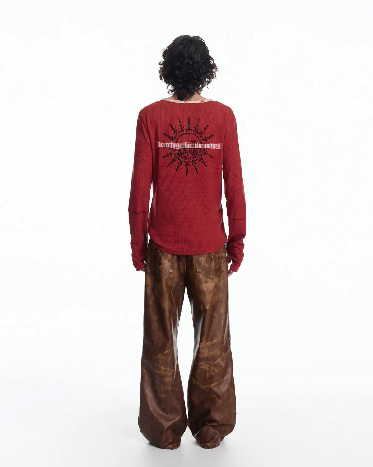 EMO Textured Waffle-Knit Slim-Fit Top