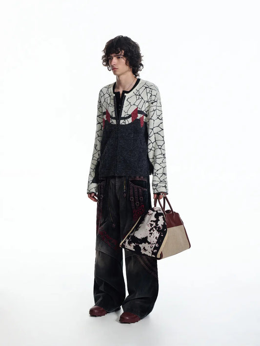 EMO Retro Biker-Inspired Jacquard Sweater