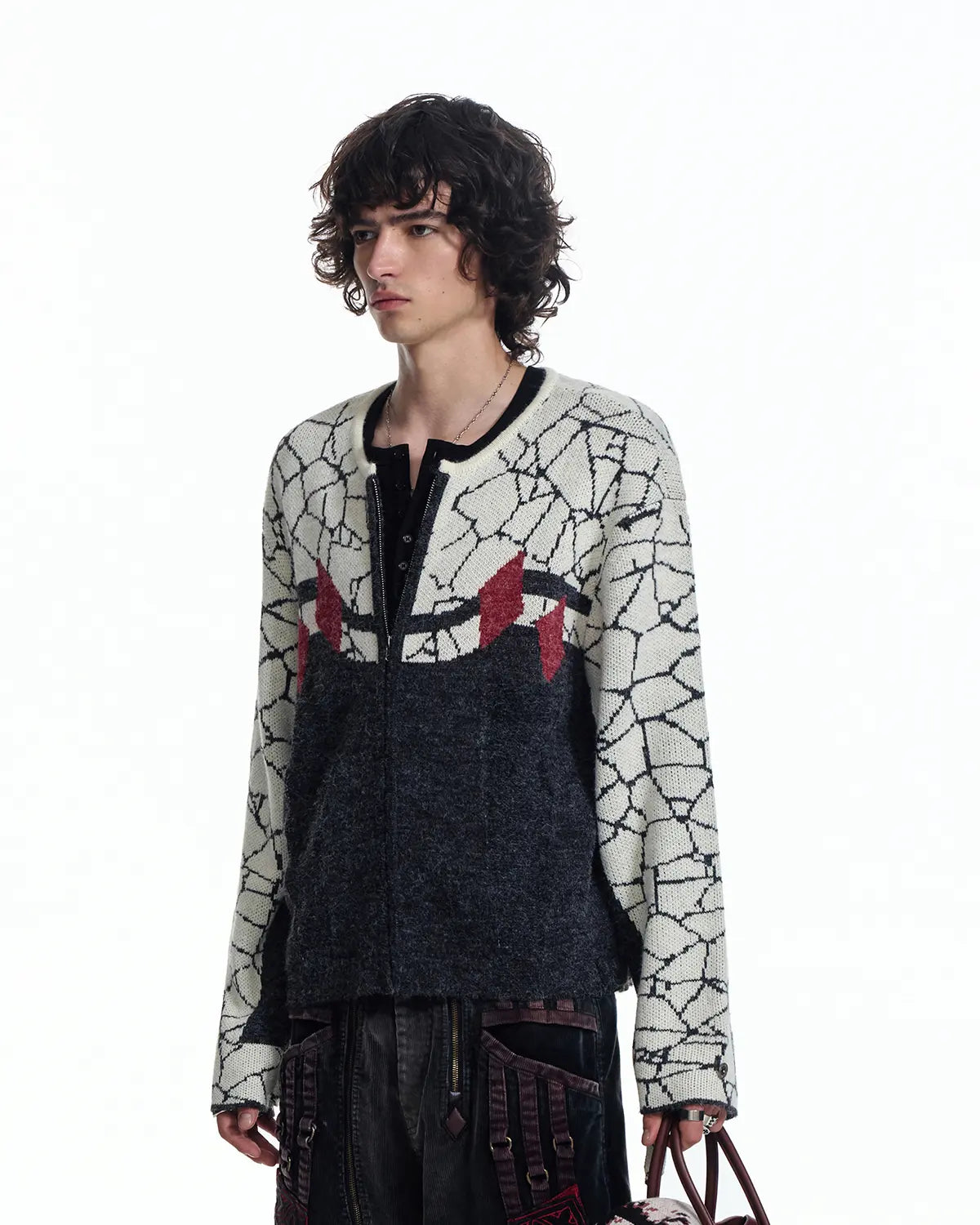 EMO Retro Biker-Inspired Jacquard Sweater