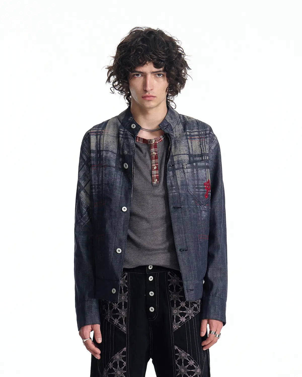 EMO Denim Embroidered Reversible Jacket