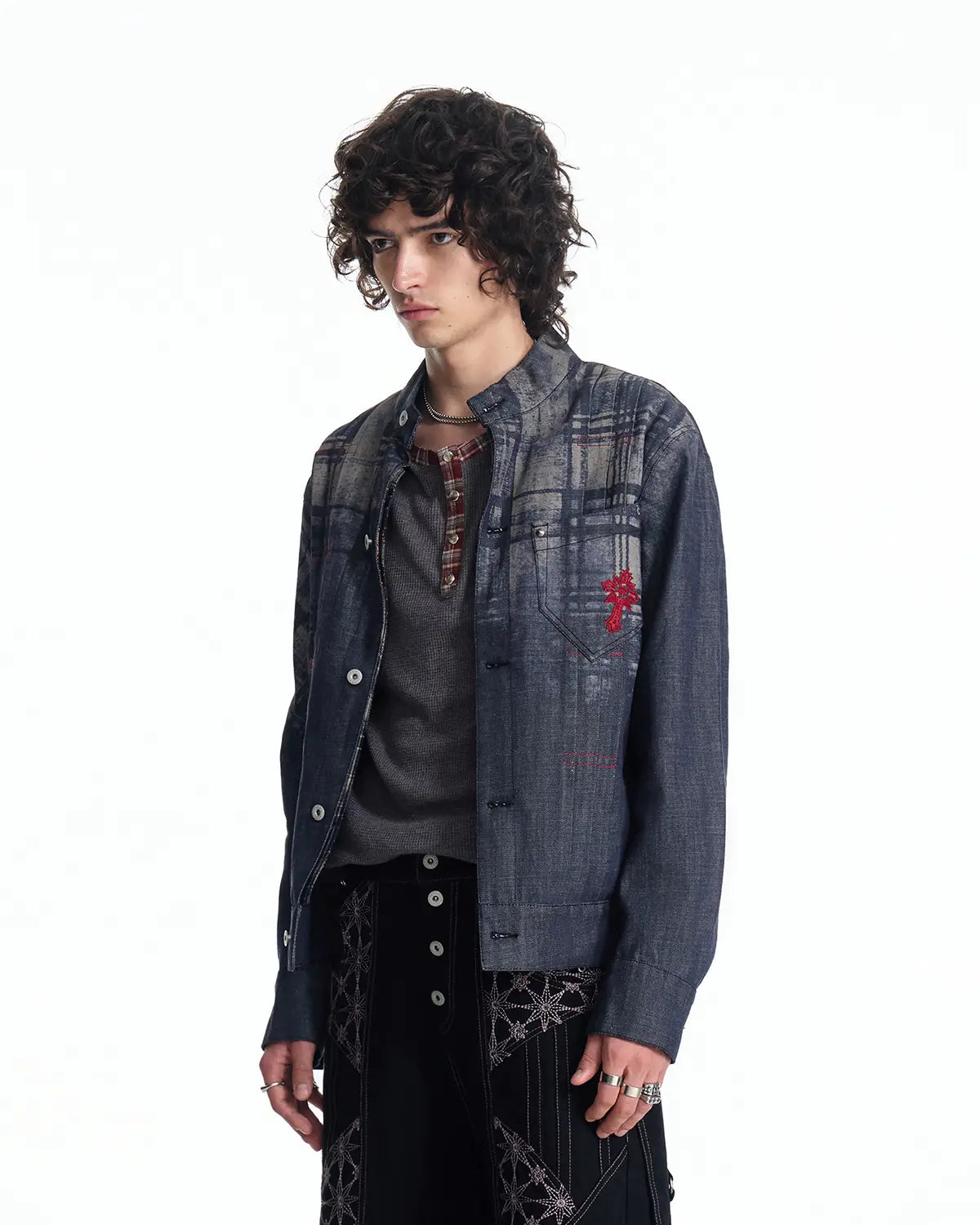 EMO Denim Embroidered Reversible Jacket