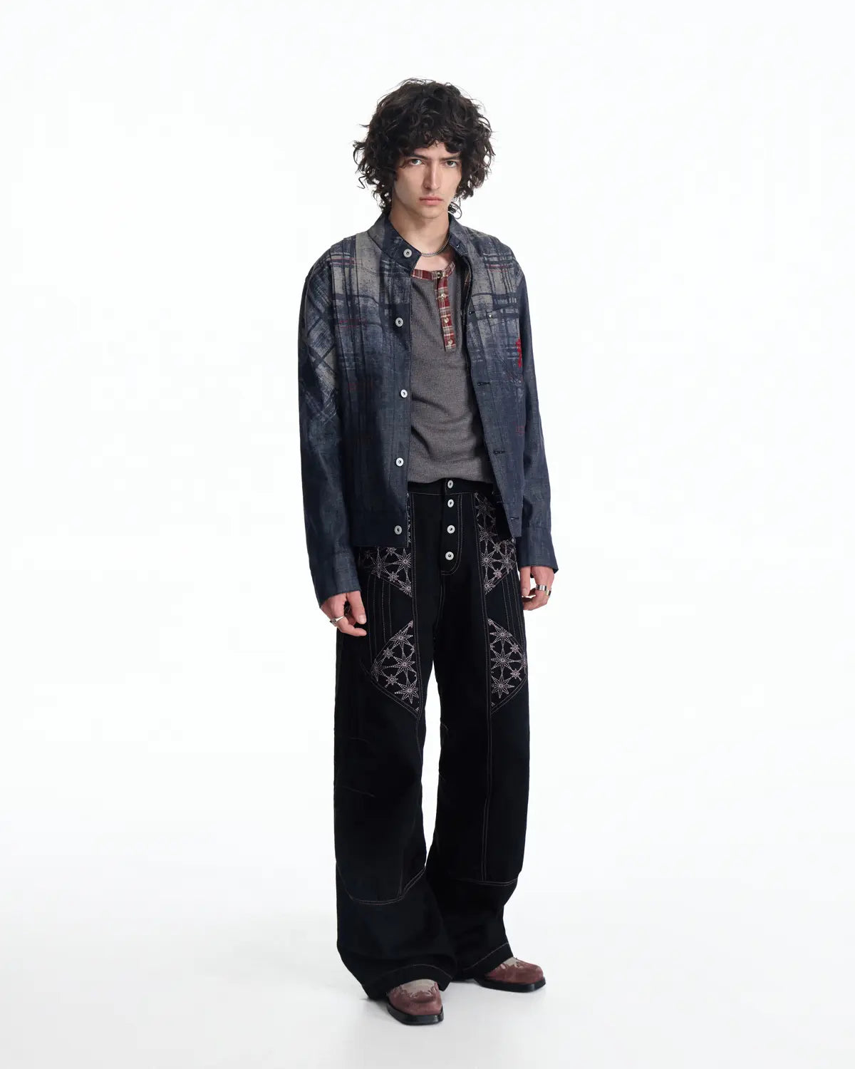 EMO Vintage D-Ring Pleated Knee Denim
