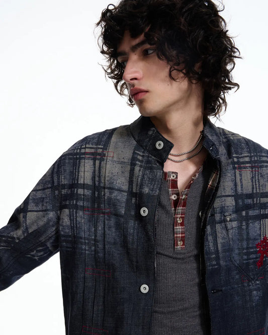 EMO Denim Embroidered Reversible Jacket