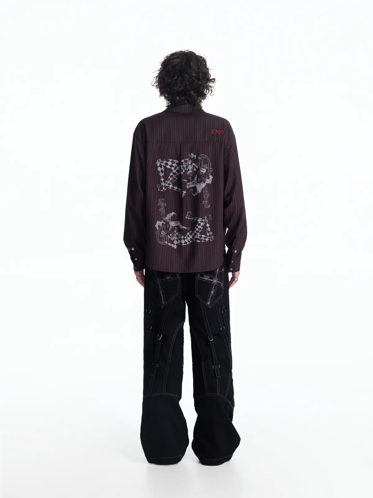 EMO "Mystic Jester" Striped TR Button-Down