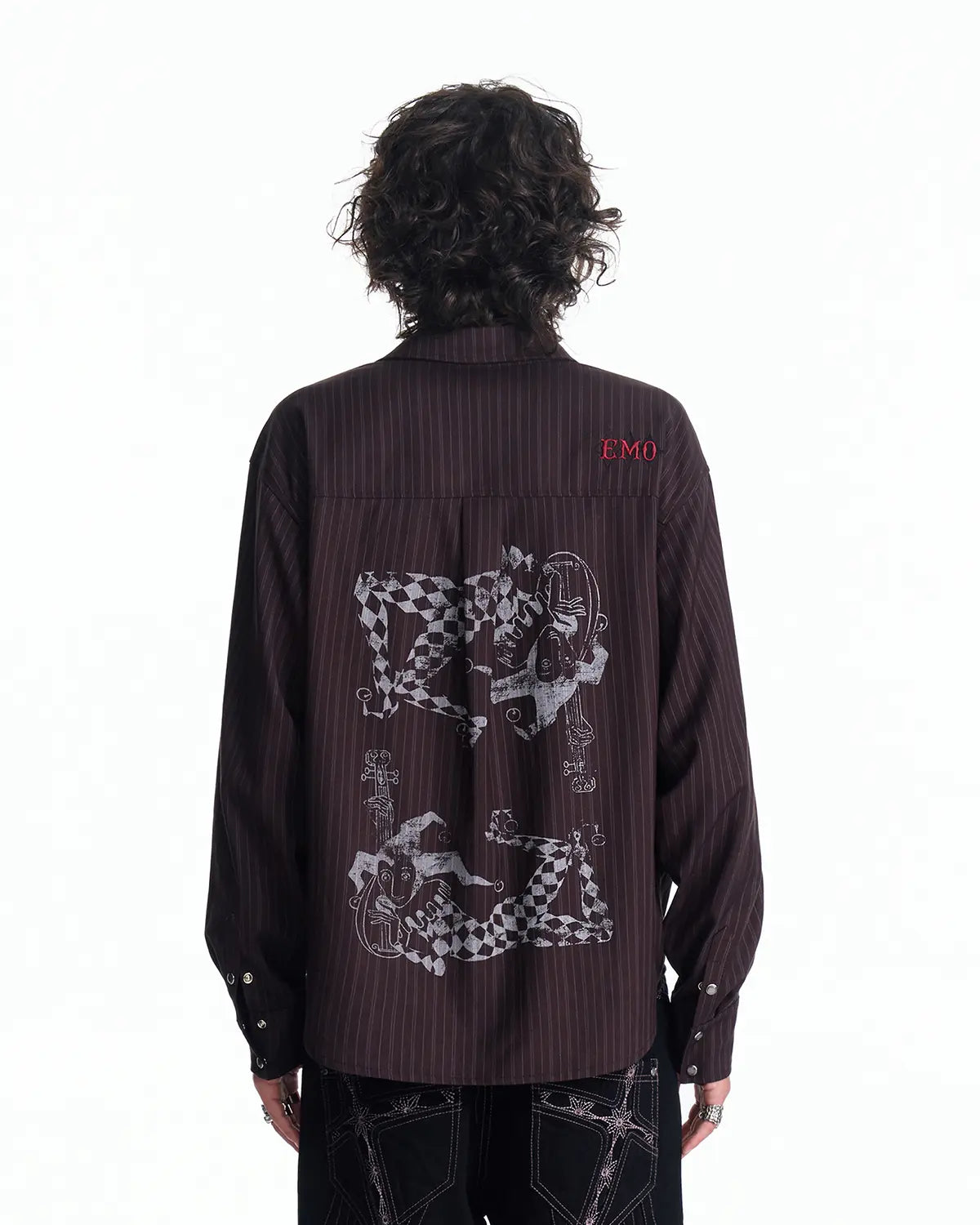 EMO "Mystic Jester" Striped TR Button-Down